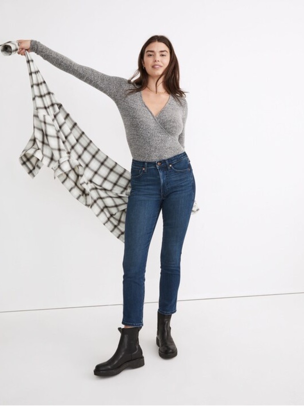 Madewell Women's Curvy Mid Rise Stovepipe Jeans in Dahill Wash Size 31 New NWT